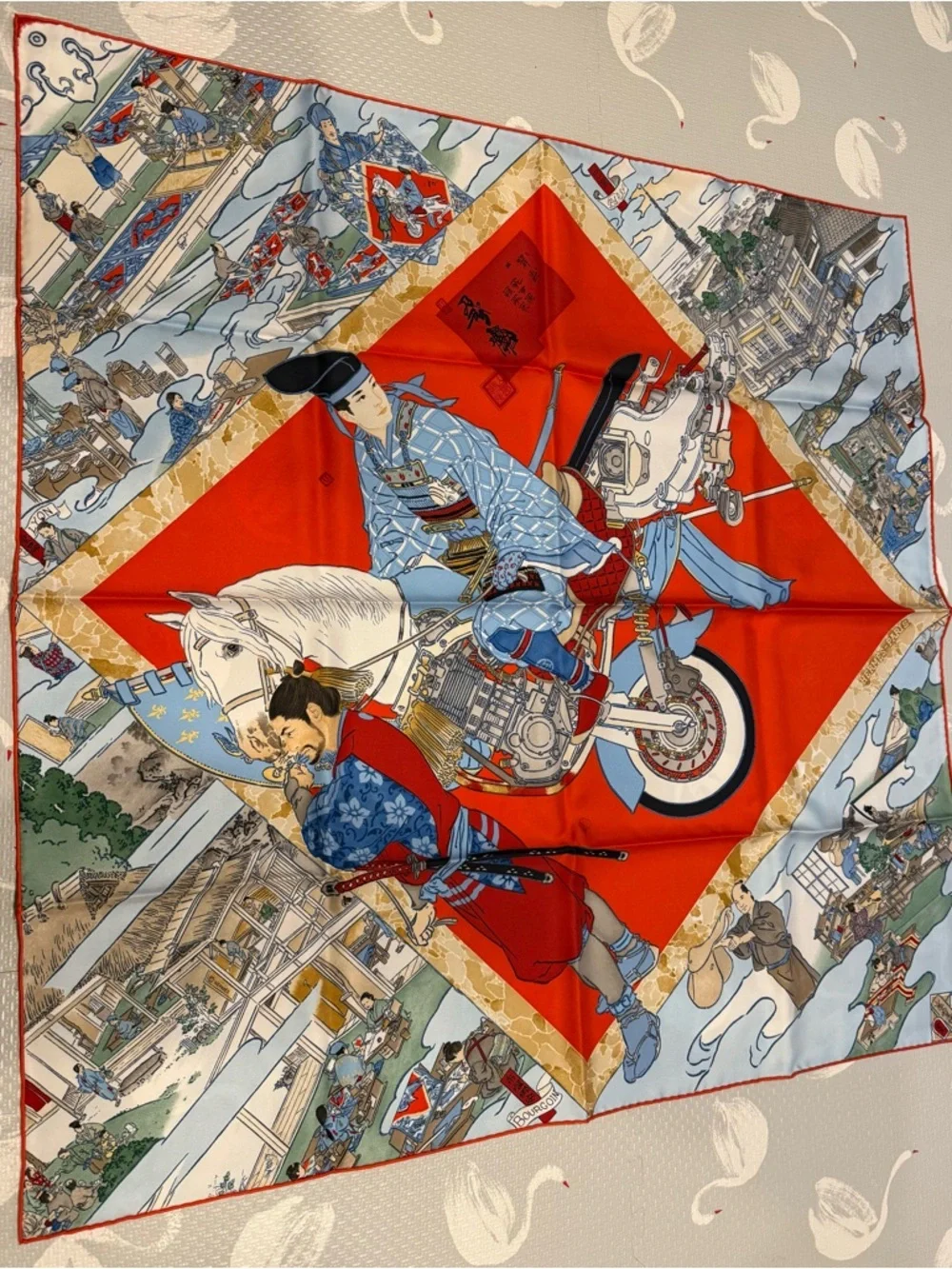 Brand New Hermes 'Les Artisans d’Hermes Carre 90 cm Scarf - Picture 2 of 11
